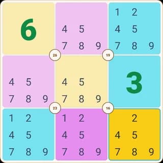 A Circle-Sum Sudoku board in the 10+ Number Puzzles app