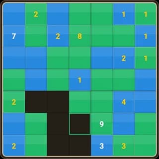 A Fields board in the 10+ Number Puzzles app