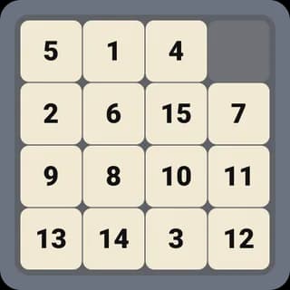 A Sliding Puzzle board in the 10+ Number Puzzles app